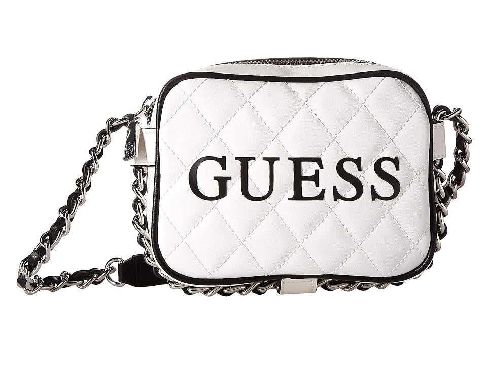 

GUESS Sweet Candy Mini Crossbody Top Zip (White Multi) Handbags