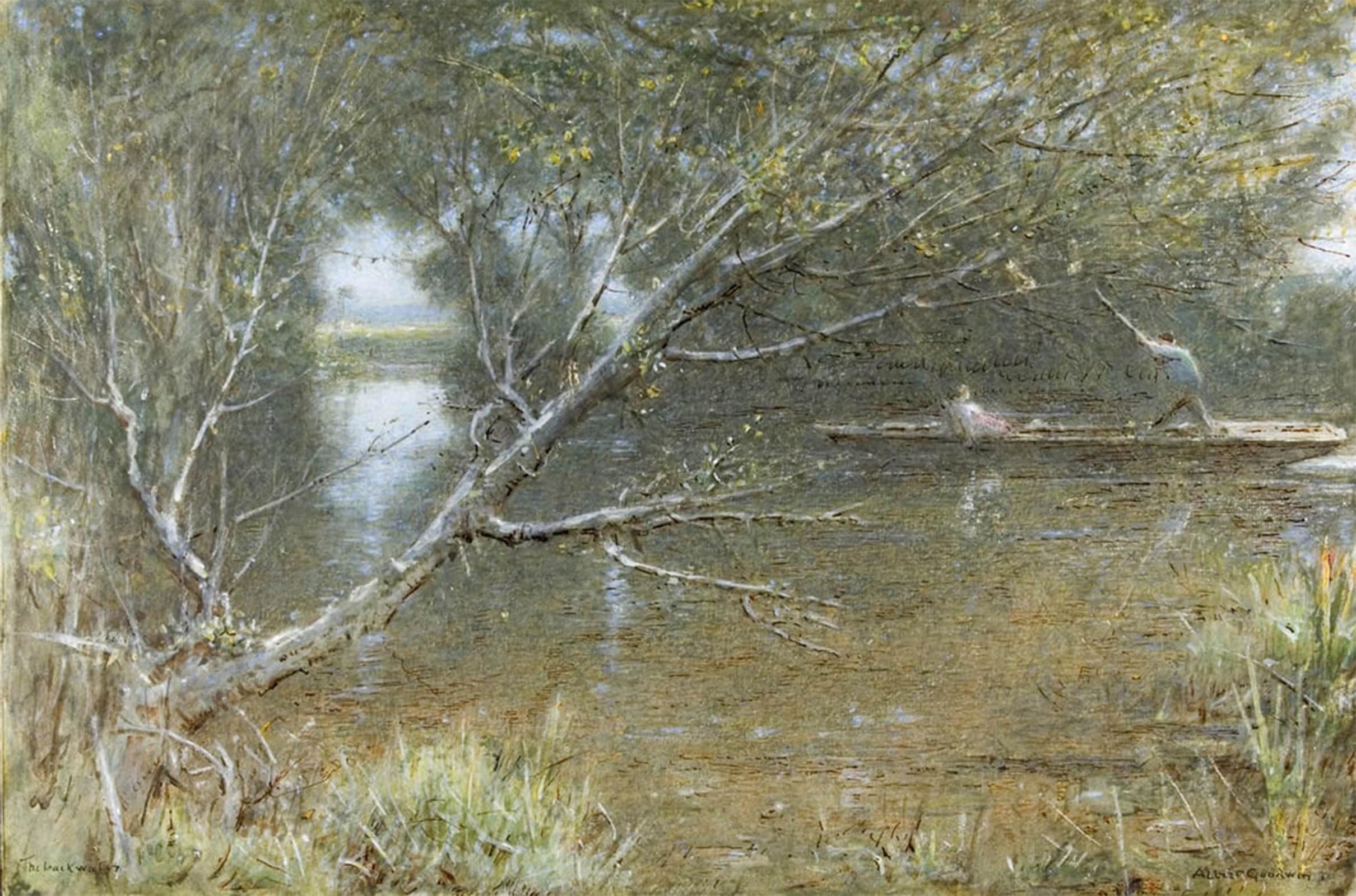 ARTXLXXBN Famous Painting Art Wall Decor Abstract Art Picture a Thames Backwater by Albert Goodwin Animal Pictures for Home Decor 60x90cm