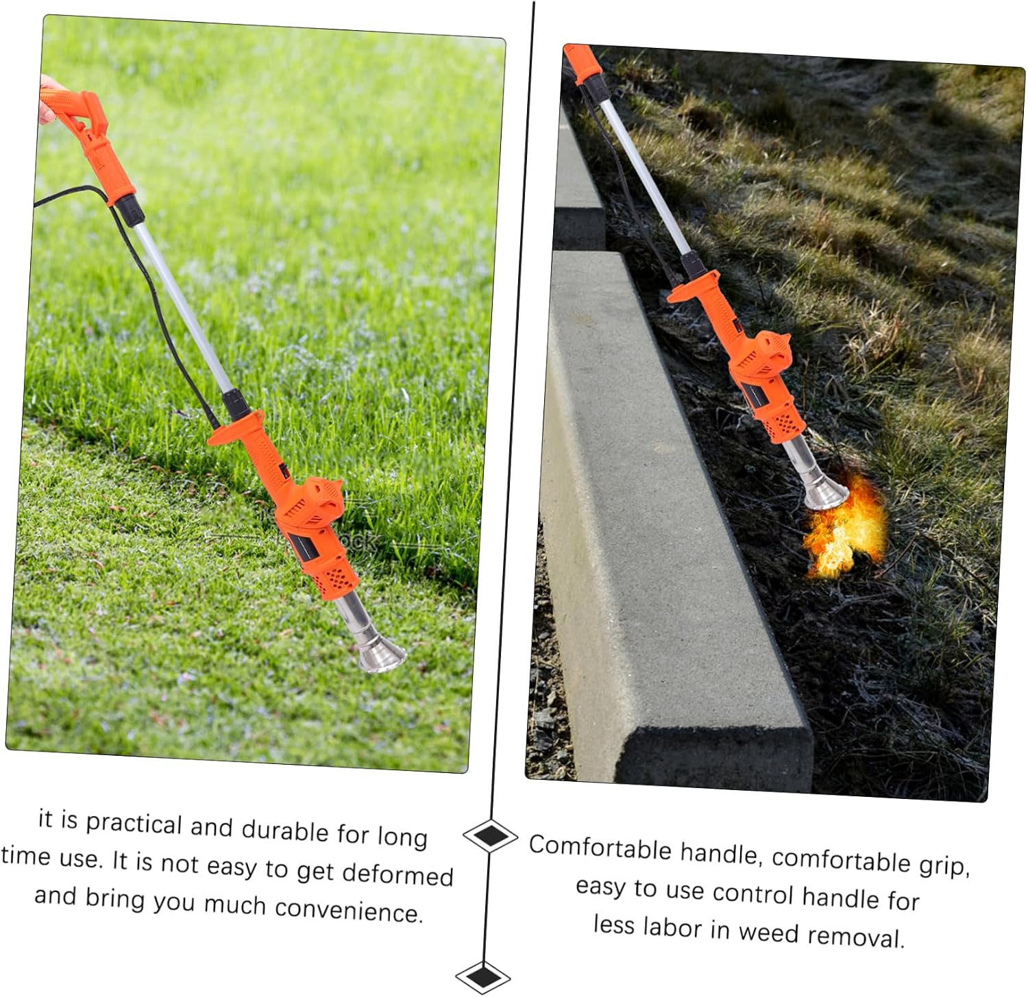 UPKOCH Electric Thermal Weeder Stick with Comfortable Grip Material Multipurpose Electric Burner for Garden Weed Removal and Bbq Ignition US Plug Voltage Compatible
