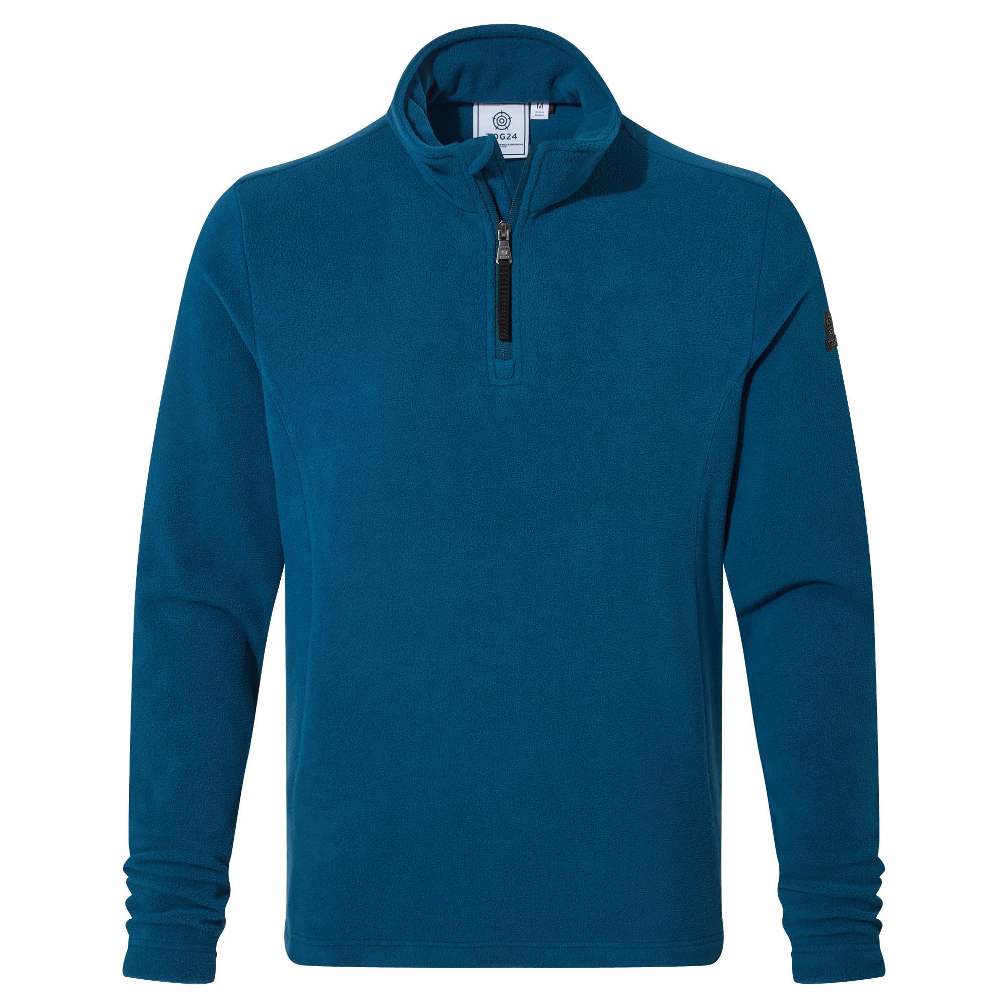 TOG24 Revive Men's Fleece Pullover Lightweight & Warm Microfleece Jacket Quarter Zip Jumpers Thermal Top Recycled Polyester Sweatshirts Marine Blue XXL