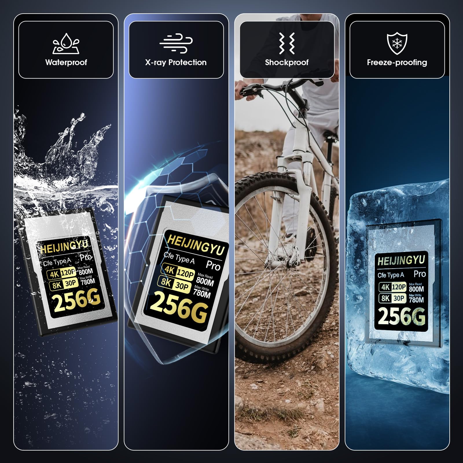 Scheda di memoria CFexpress da 256 GB di tipo A ad alte prestazioni di livello professionale, velocità di lettura fino a 800 MB/s e velocità di scrittura 780 MB/s per registrazione 4K 120P