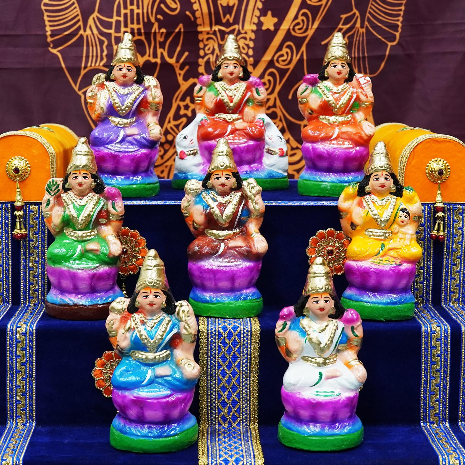Puja N Pujari Ashtalakshmi Golu Doll Set for Navaratri and Sankranti (B07XLRLDT3) Amazon Price History, Amazon Price Tracker