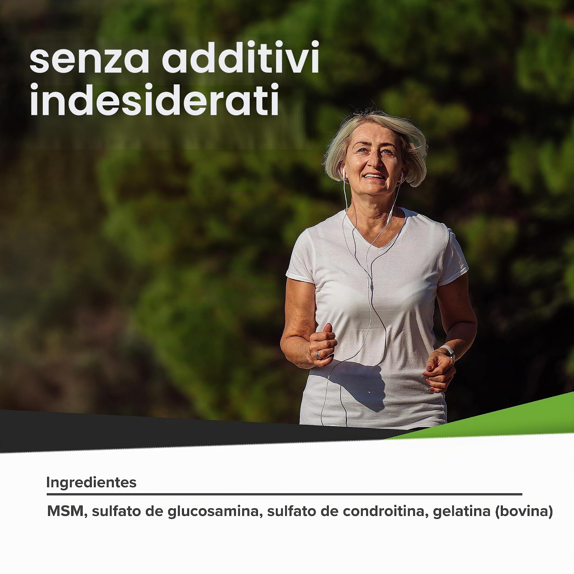 Glucosamina, condroitina e MSM ad alto dosaggio 4500 mg al giorno, fornitura di 1 mese testata in laboratorio, 585 capsule (3)