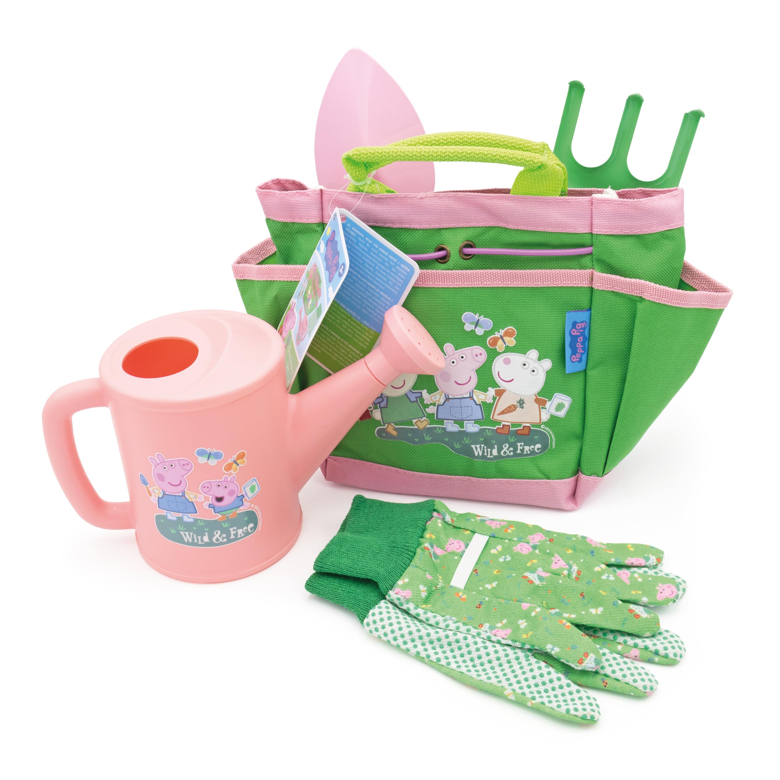 Peppa Pig Children’s Gardening Set, Green and Pink