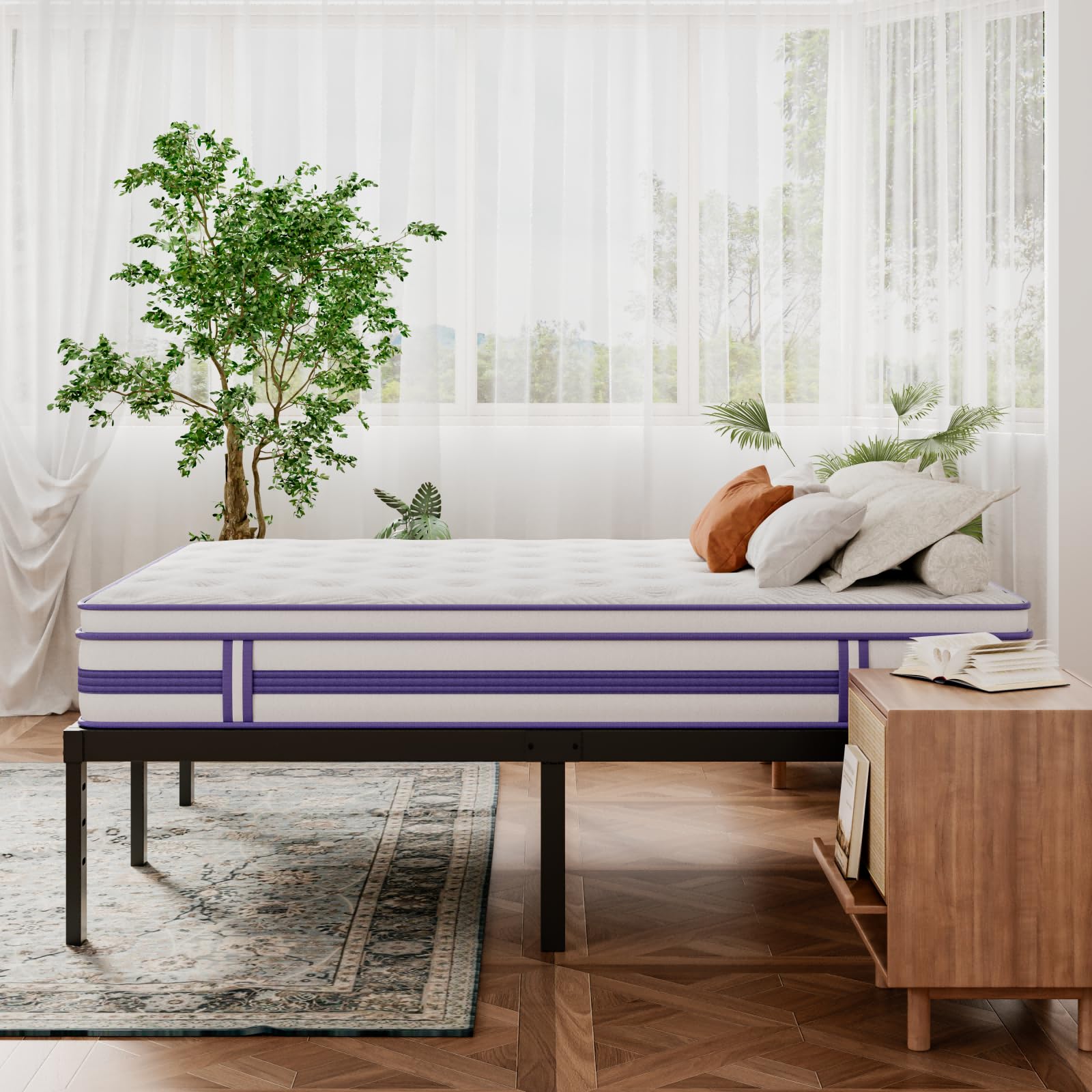Materasso 120x200 cm, Altezza 30 cm Media Fermezza, Memory Foam Gel e Molle Insacchettate, Certificato Oeko-TEX, Traspirante Antipressione, Consegna in Scatola