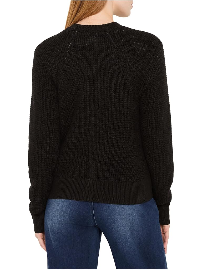 Black NIC+ZOE Waffle Tuck Cardigan