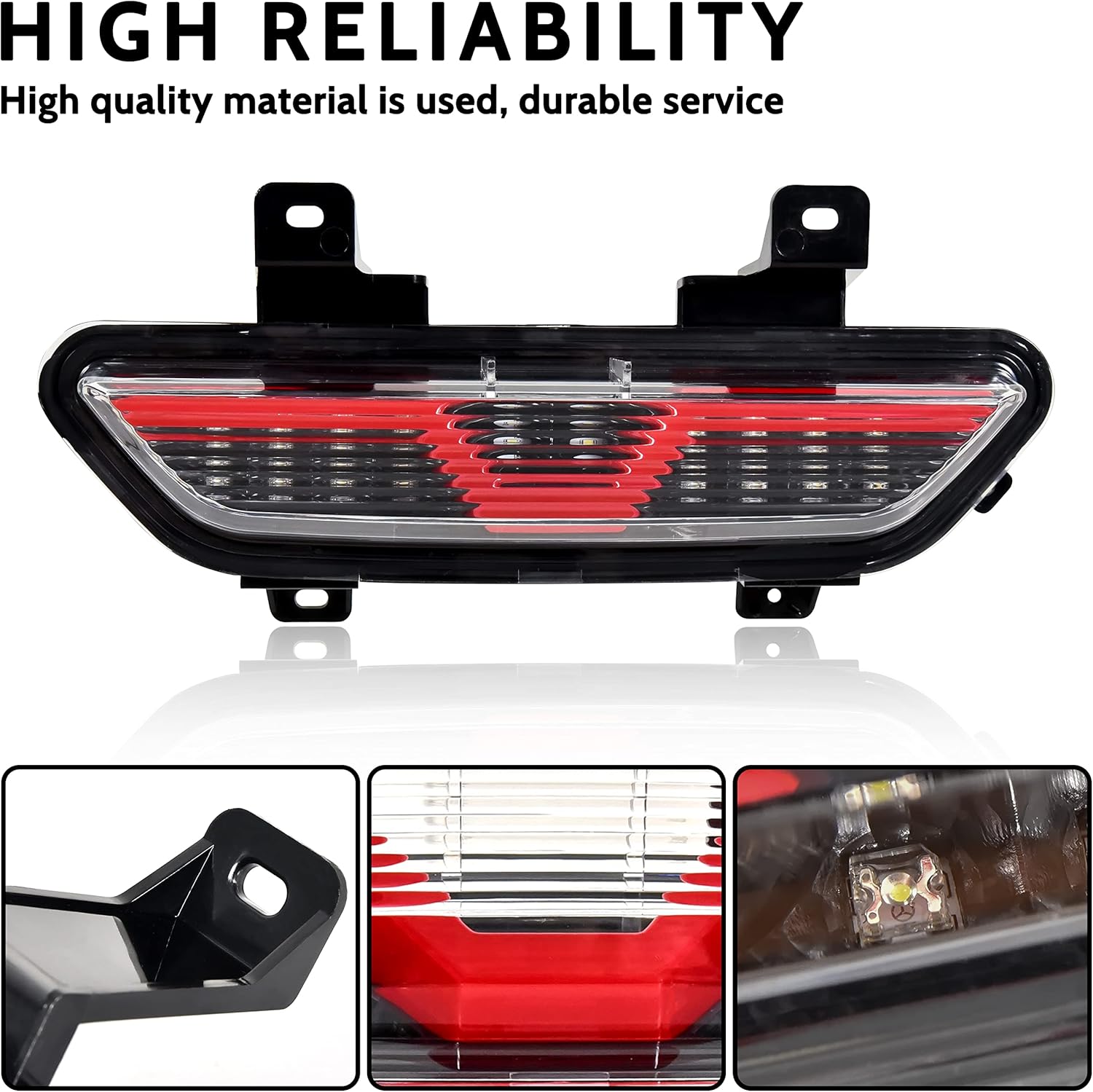 KEWISAUTO Backup Light for Mustang 2015-2017, Clear Lens Rear Light w/Red LED Tube Brake Reverse Back Up Lamp for Ford Mustang 2015 2016 2017 Accessories