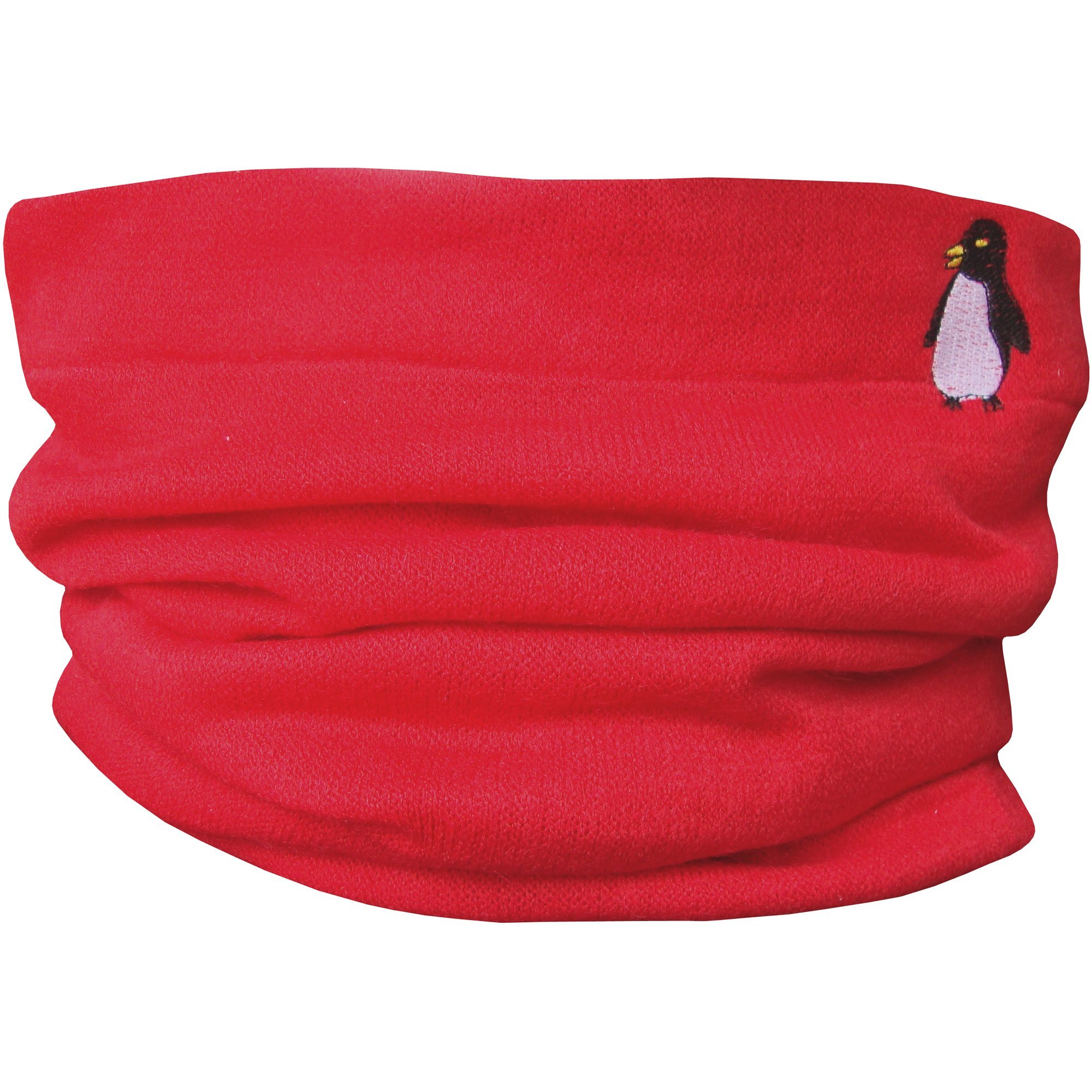 Teddyt's Girls Red Super Soft Fine Knit Penguin Winter Snood Scarf (Red)