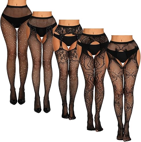 Medias de talla grande para mujer, medias de red, bodystocking, lencería sexy de malla ajustada para mujeres piernas
