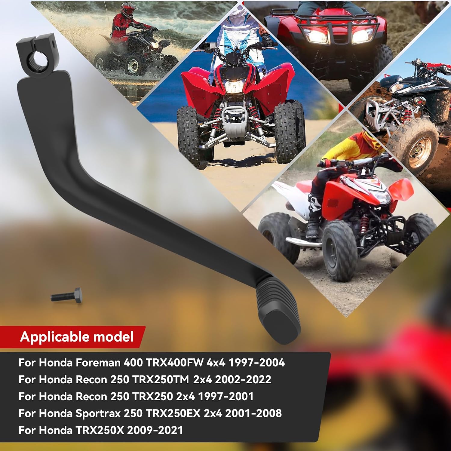 MOTO1988 Shifter Shift Lever Pedal Compatible with Honda Recon 250 TRX250 TM TRX250EX TRX250X 1997-2002