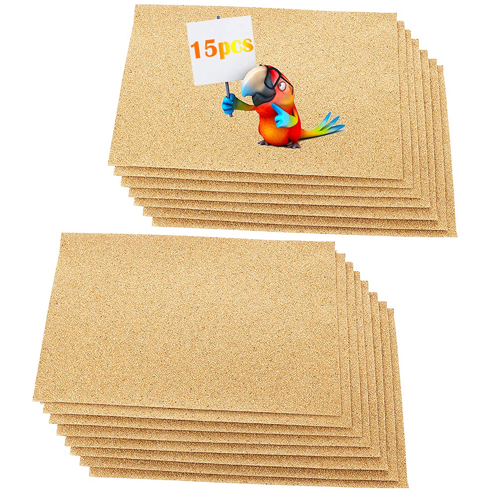 15 Pcs Gravel Paper for Bird cage, 15.7 x 9.8 Inch Gravel Paper in Sea Sand Special for Bird Cage
