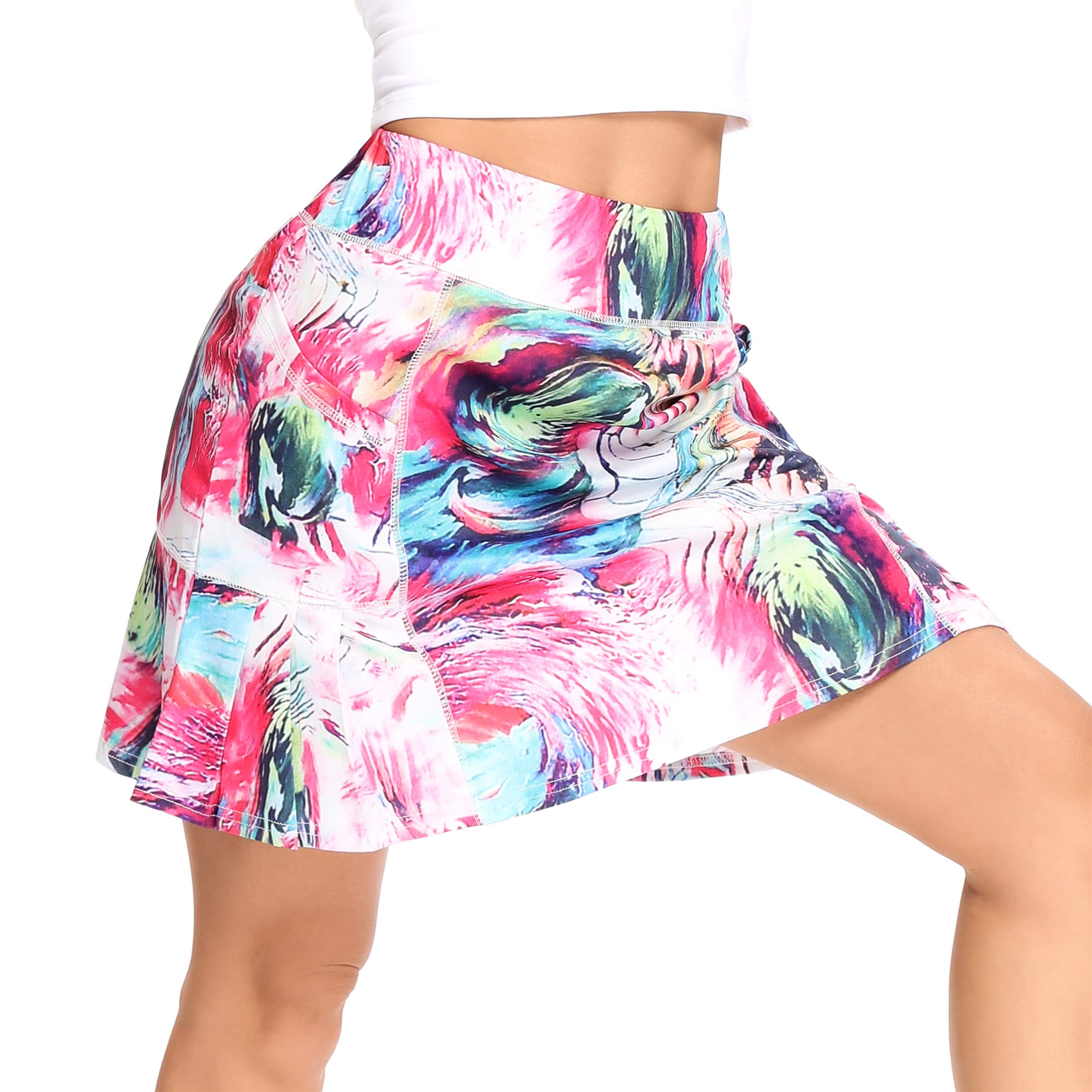 WOWENY Women's Athletic Tennis Skorts Skirts for Women Running Golf Skort with Pockets