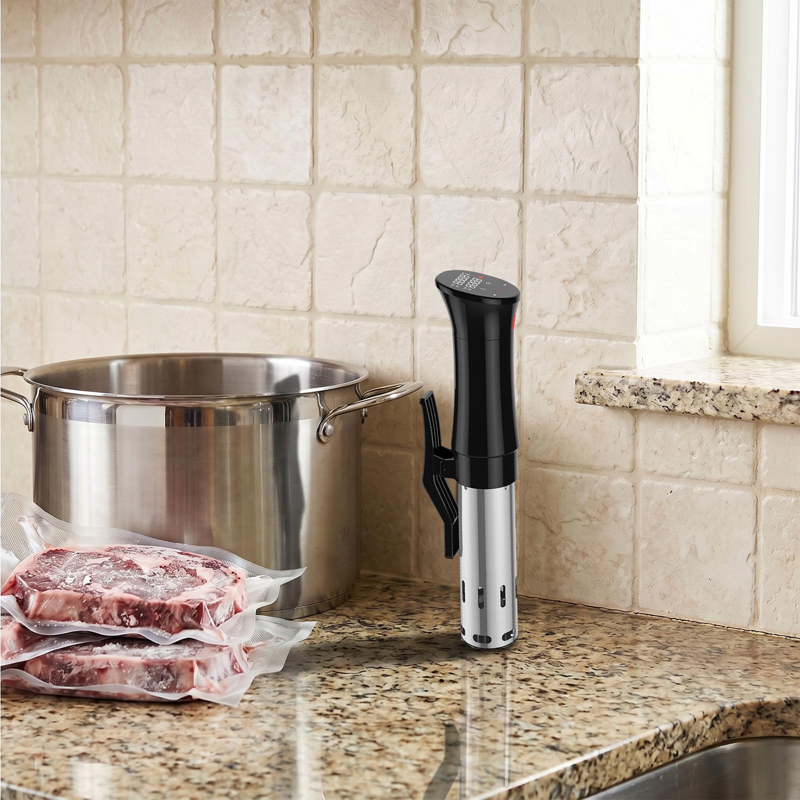 Sous Vide Garer z precyzyjną regulacją temperatury, 1100 W, stal nierdzewna
