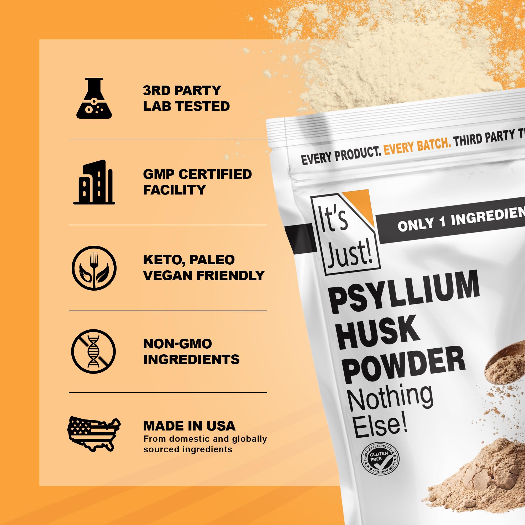 It's Just! - Psyllium Husk Powder, Unflavored, 10oz — Amazon image 7