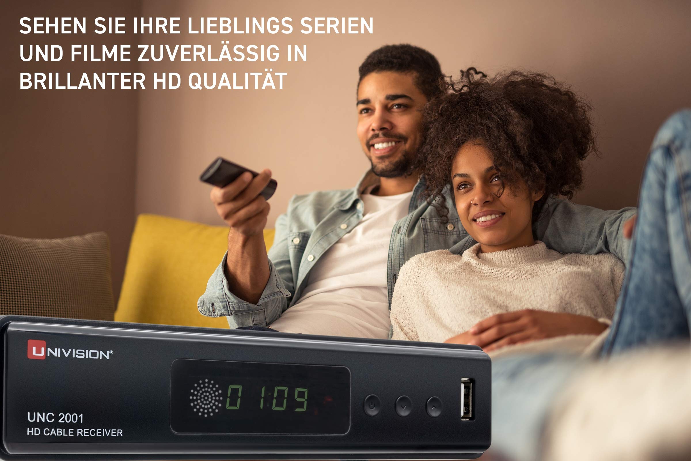 Full HD digitaler Kabel Receiver DVB-C / C2 mit Aufnahmefunktion PVR und Timeshift für alle Kabel-Anbieter mit HDMI | SCART | USB | Auto- Installation | Mediaplayer | 1080p | MKV