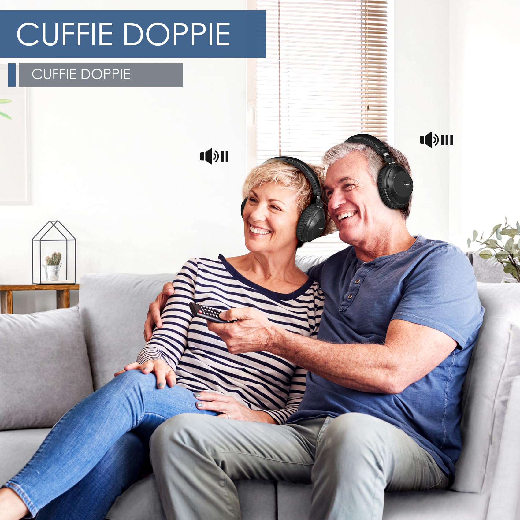 SIMOLIO Wireless Headphones TV Cinema Dialog Mode - Dettaglio