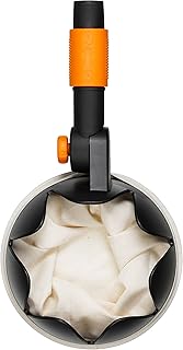 Fiskars Cueille-fruits, Tête d'outil QuikFit, Longueur: 32 cm, Plastique renforcé de fibre de verre/Coton, Noir/Orange, QuikFit, 1000693