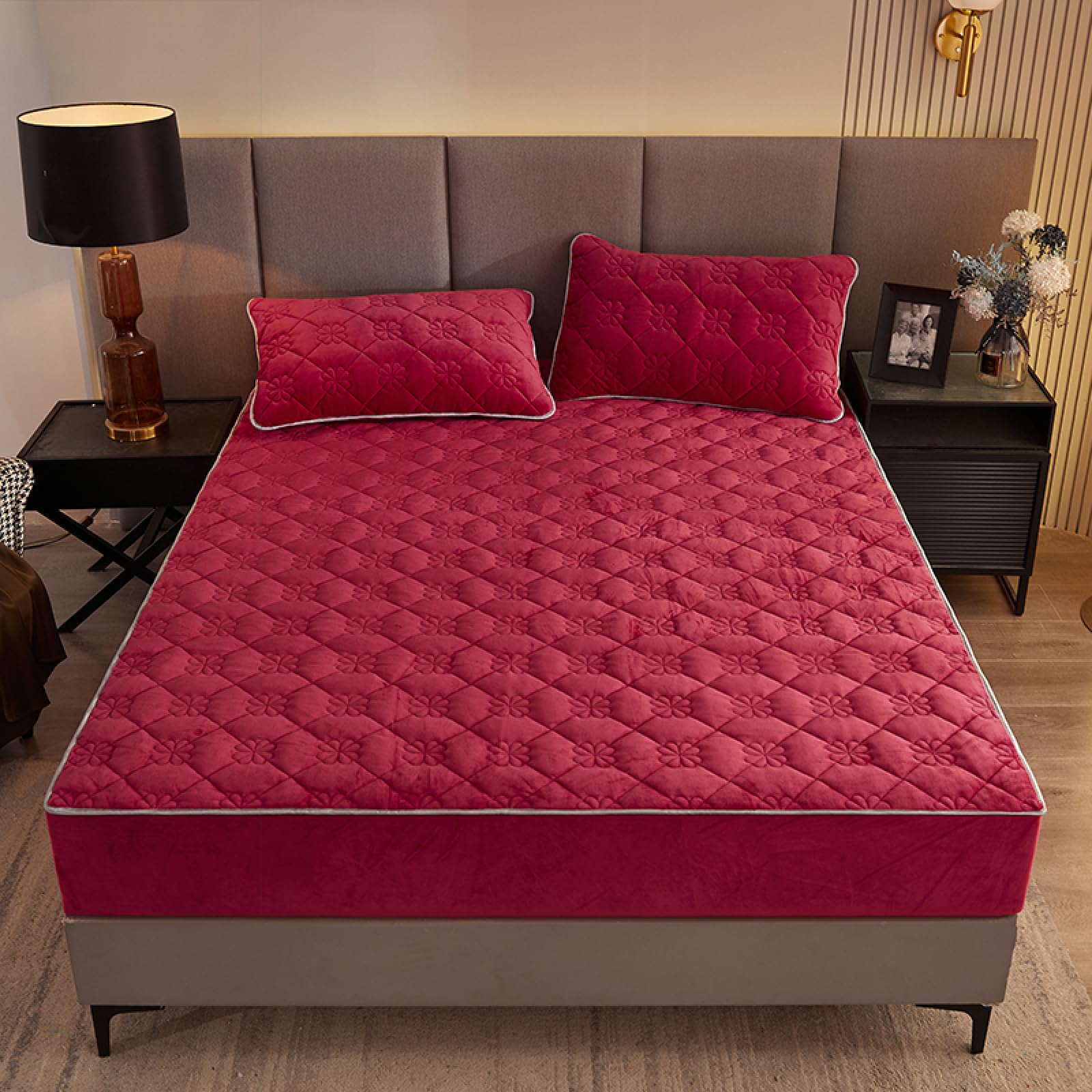 sábanas bajeras para colchones altos 180x200cm, sábana bajera elástica de felpa gruesa de invierno, edredón de terciopelo para cama de pareja, funda de colchón para apartamento, dormitorio, cúrcuma