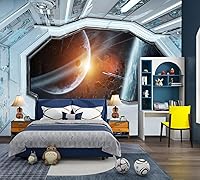 Vista 18 de FLFK Murales de pared 3D para despegar y pegar, calaveras góticas oscuras 141.7" x 98.4" - Papel tapiz autoadhesivo tipo póster, pintura, pegatina