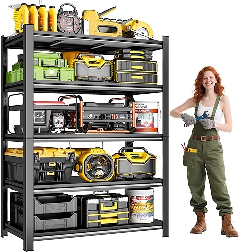 Estantería de metal para garaje de 3000 libras  Estantes de almacenamiento de garaje de 5 niveles resistentes  Estante de almacenamiento para sótano disponible en Yaxa Colombia