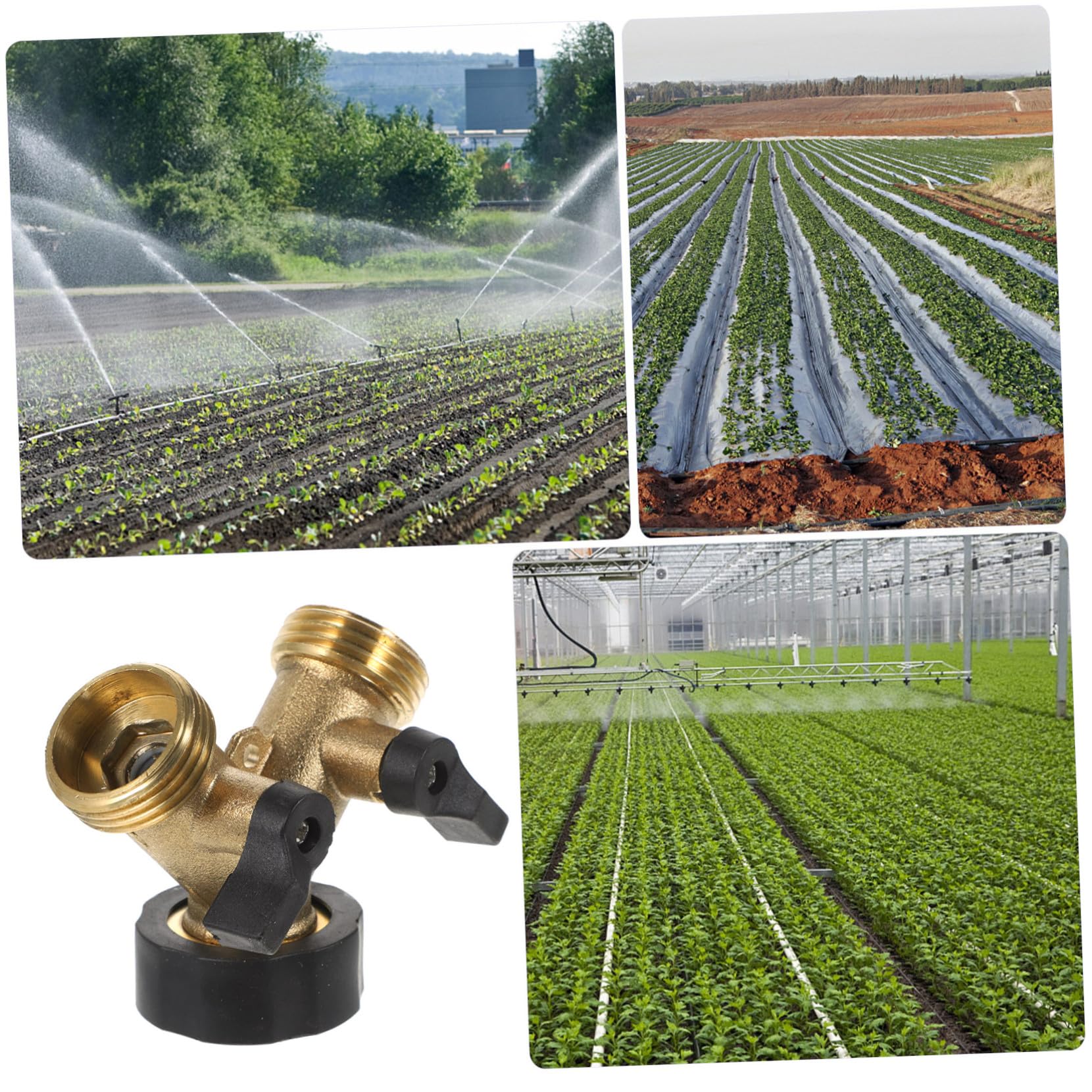 Hemobllo 2 Pezzi Connettore Y in Ottone per Adattatore Rapido per Rubinetto Divisore Resistente e Facile da Installare per Irrigazione Esterna