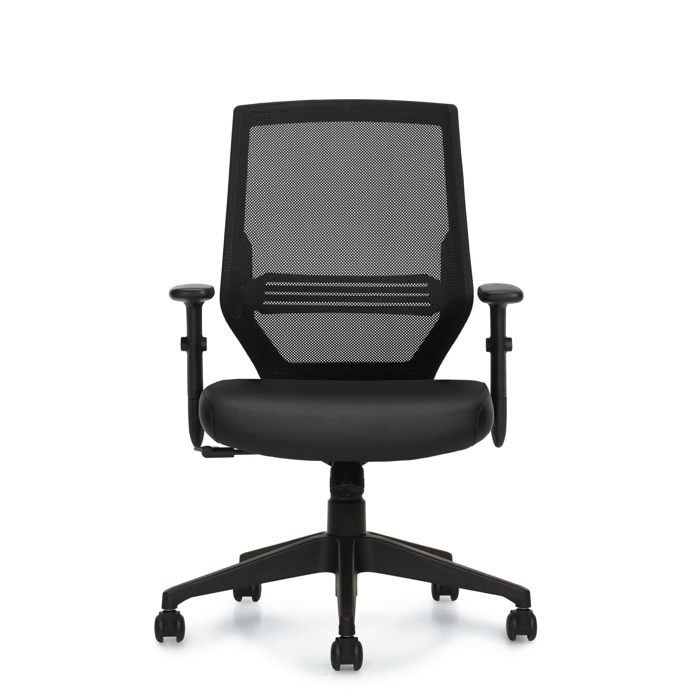 Offices To GoMesh Seating-Mesh high Back Tilter Chair with Height Adjustable arms w/Polyurethane armrests.