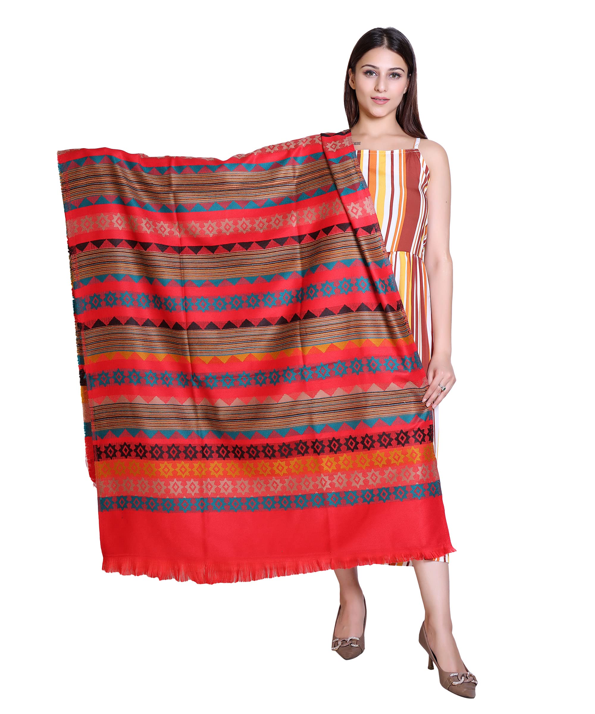 nyoly Multicolor Women Bridal Wear|Pure Wool Shawl| Shawl For Women|Size 40*80| Warm Woolen Winters Styles-picture-19