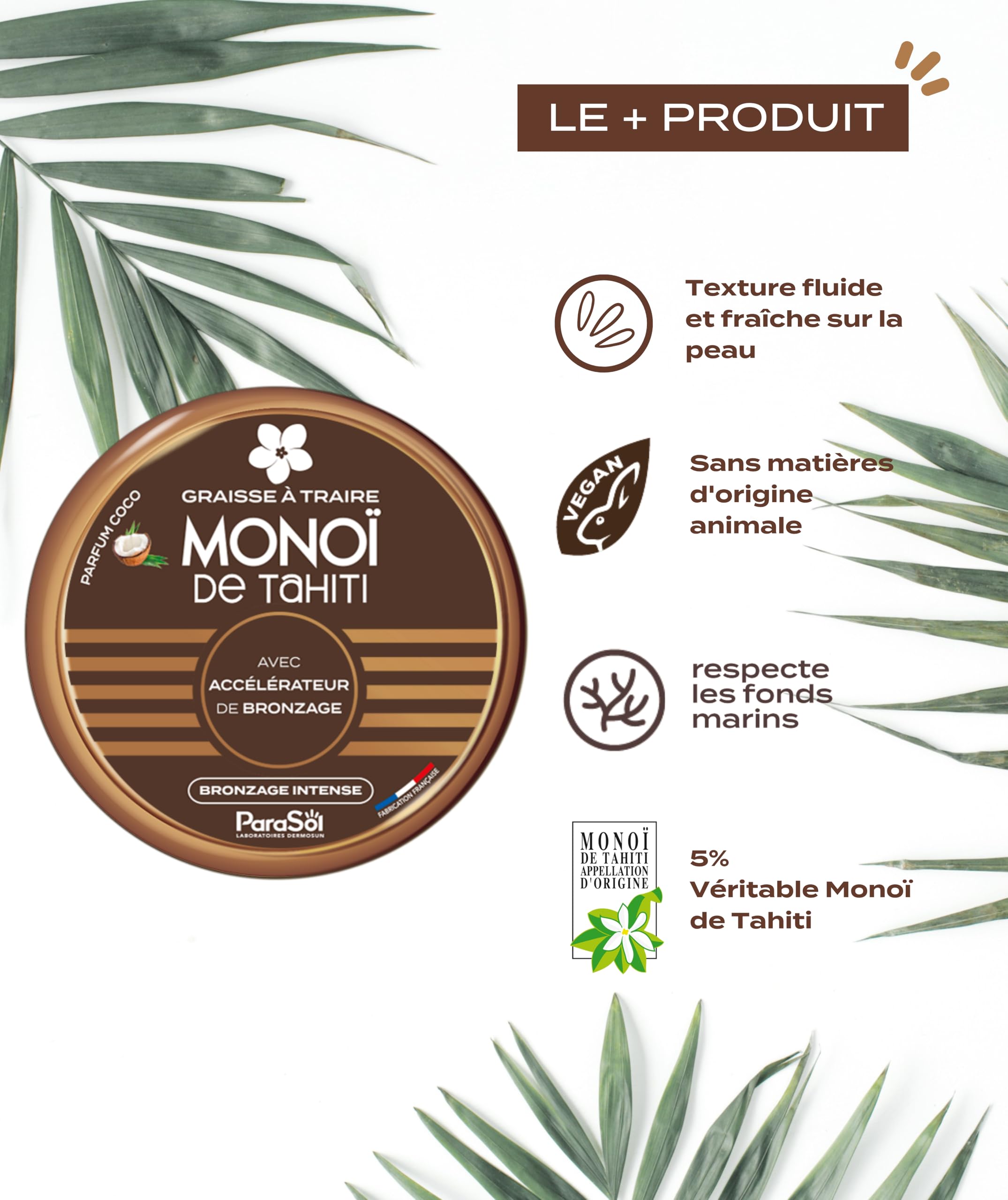 ParaSol Graisse à Traire Monoï de Tahiti Parfum Coco