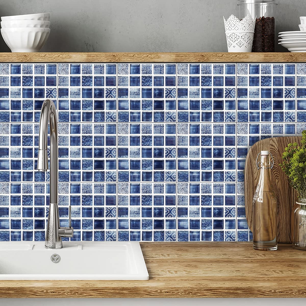 Carrelage Mosaique Bleu Canard