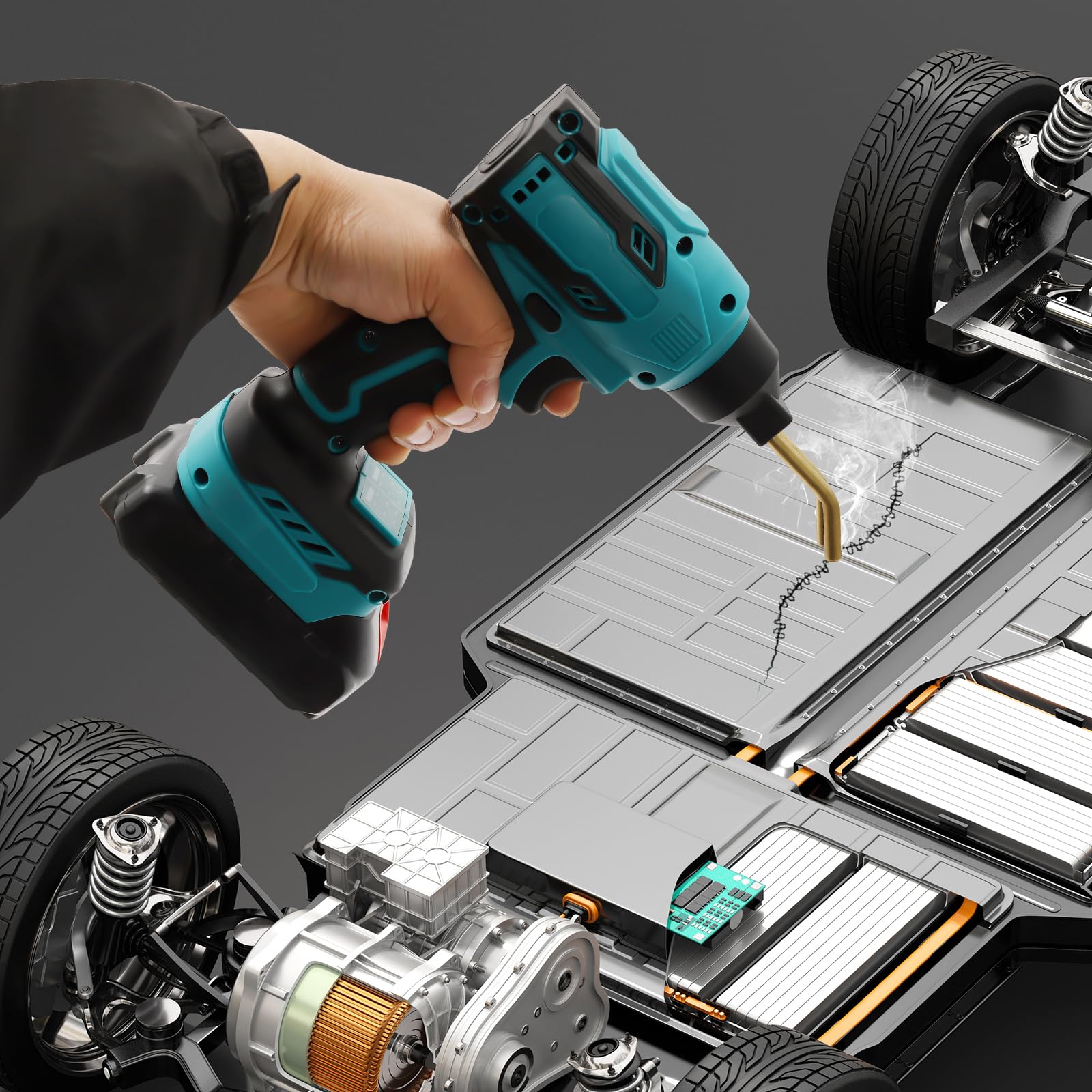Pistola de soldadura inalámbrica, soldador manual, kit de pistola de soldadura, 20 W, batería de plástico para reparación de grietas de parachoques de coche