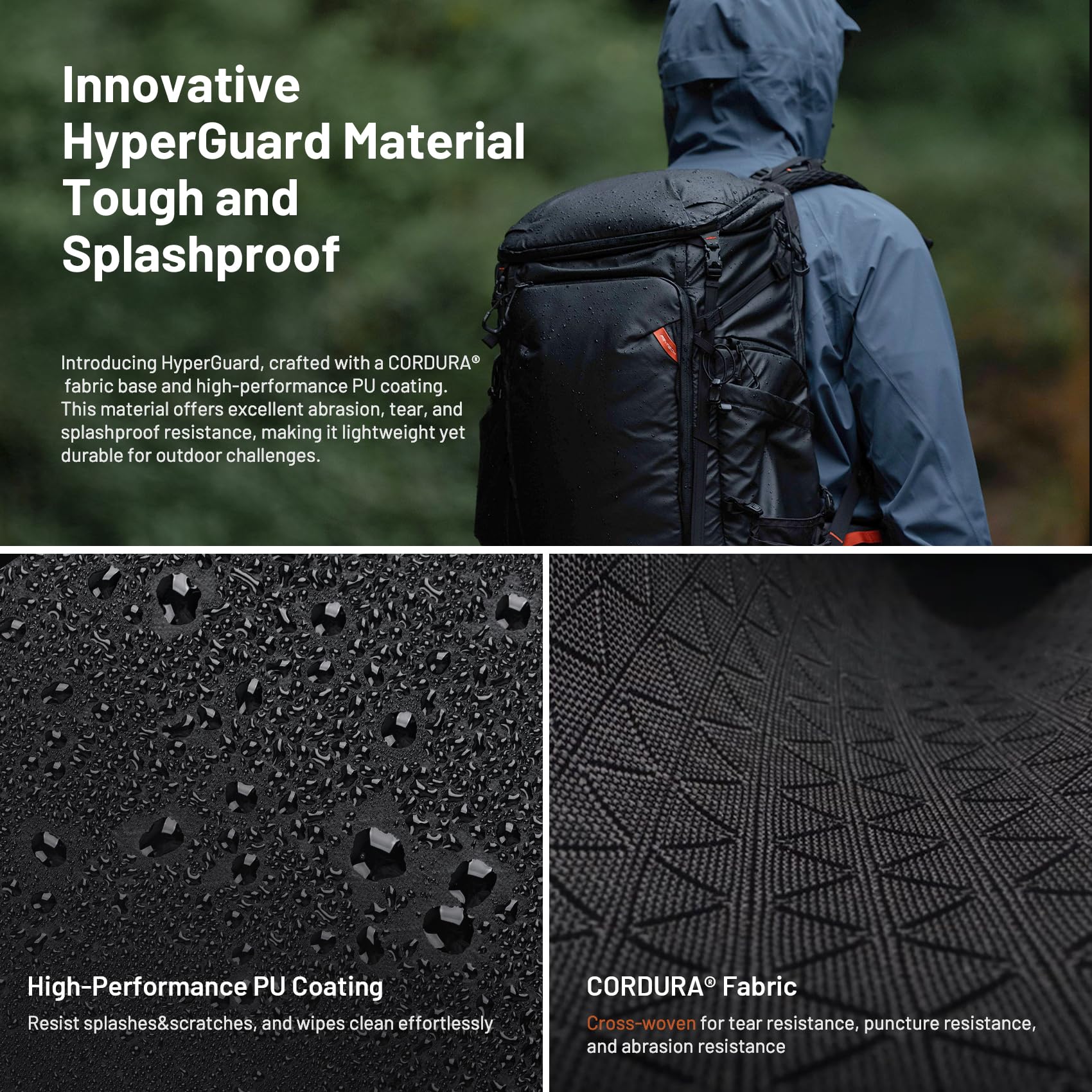 PGYTECH OnePro Flex 30L-50L Zaino + Inserto per Borsa Fotografica, Zaino Fotografico Professionale per a fotocamere/obiettivi DSLR/SLR, Zaino Trekking Viaggio per Fotografo Scomparto Computer