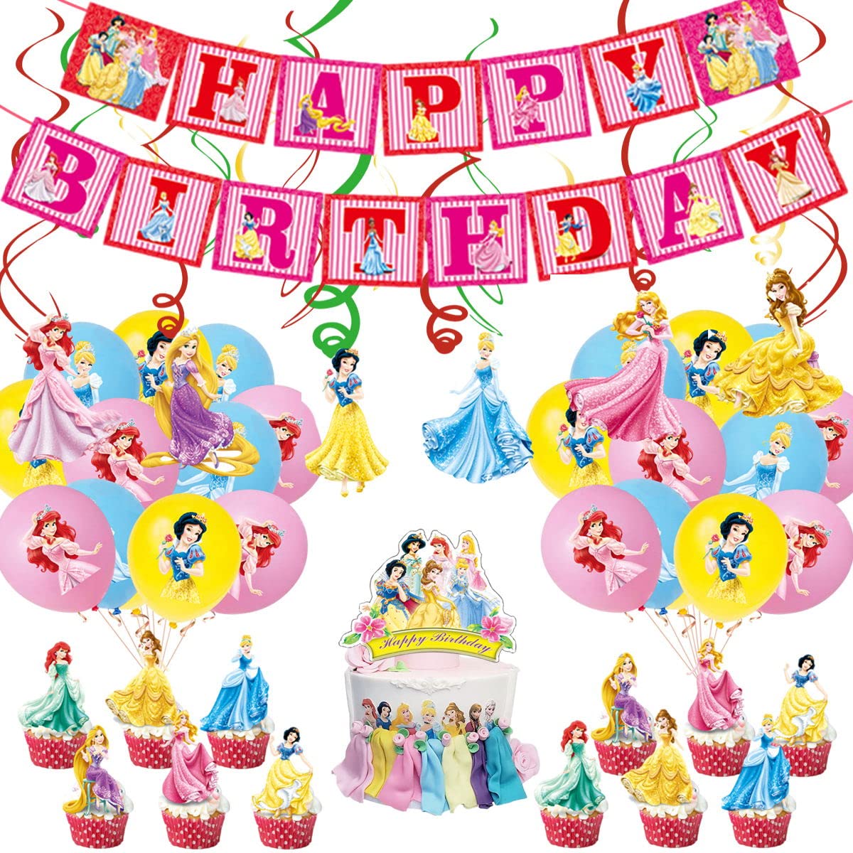 Party Super Birthday Party Supplies For Disney Princess,Snow White Theme Party Decoration 177 0