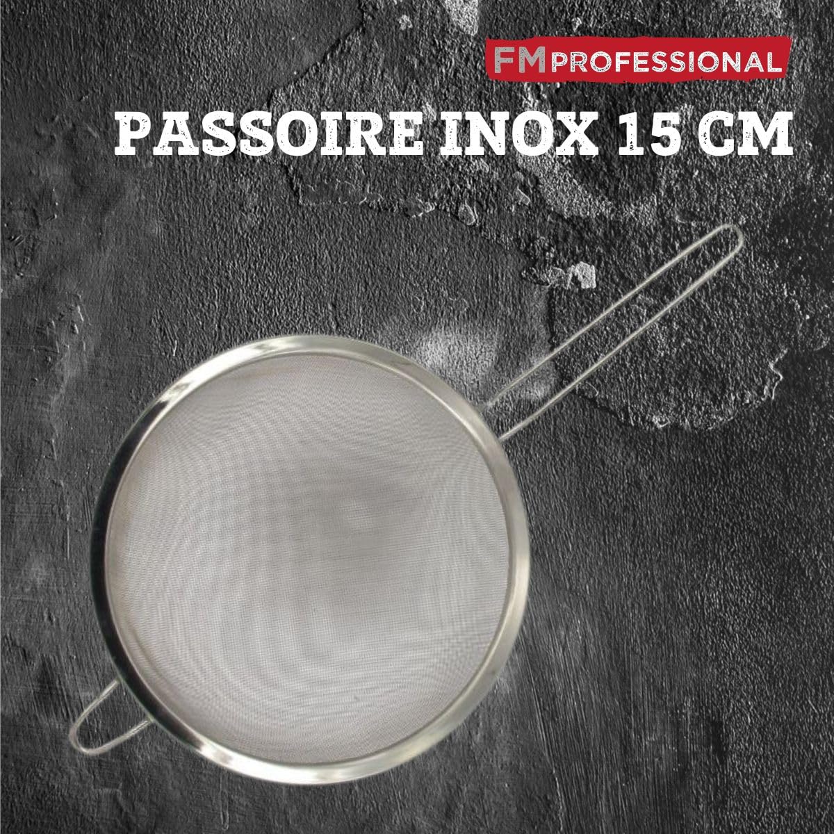 Passoire inox 15 cm x 11 cm Tamis chinois Acier inoxydable Argent