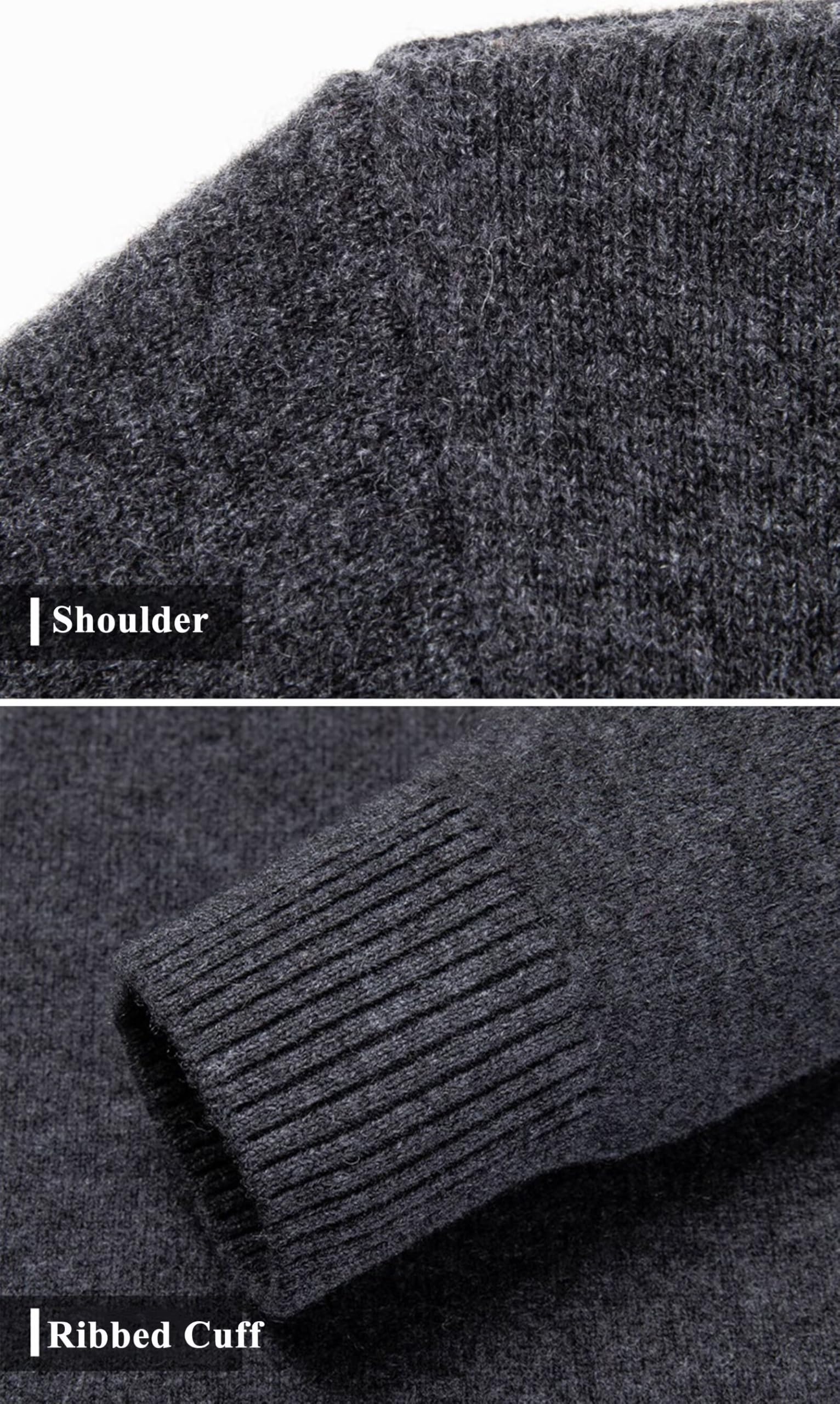 HNVAVQ Maglione 100% Cashmere Uomo Girocollo Morbido Caldo Casual