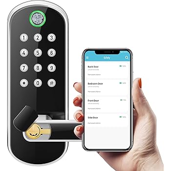 Sifely Keyless Entry Door Lock, Keypad Door Lock, Keyless Door Lock, Fingerprint Door Lock, Biometric Door Lock, Keypad Entry Door Lock, Passcode Code Door Lock, Digital Smart Door Lock (Smart Lock)