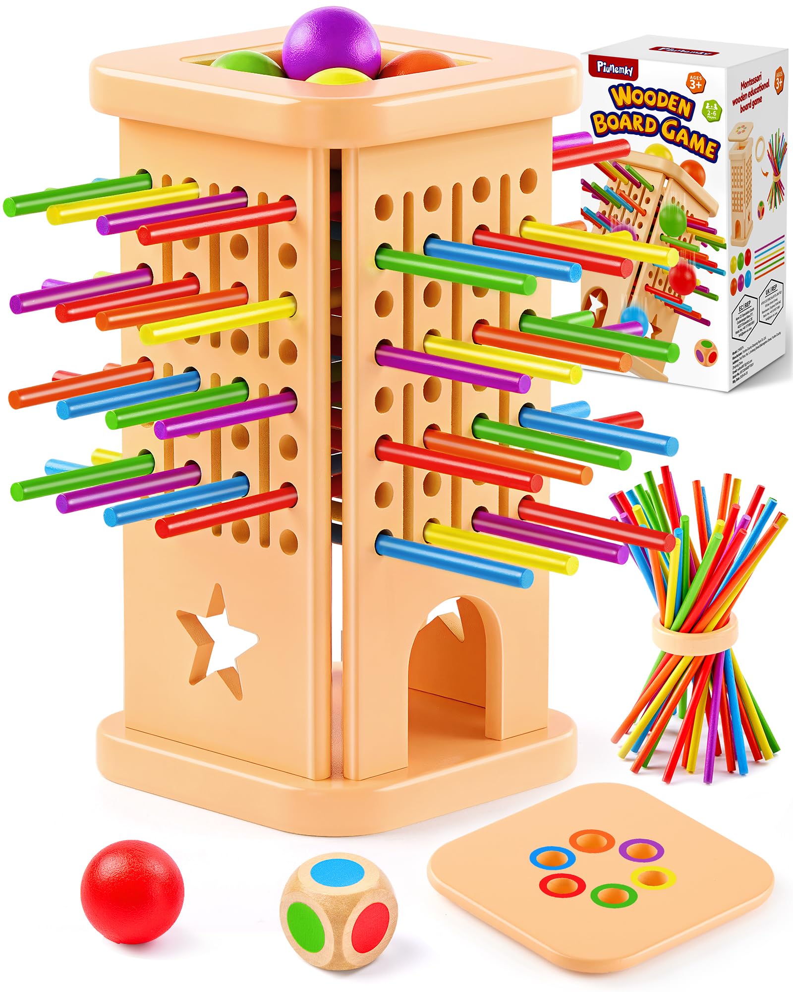 Board Games 3 4 5 6 Years, Wooden Montessori Game