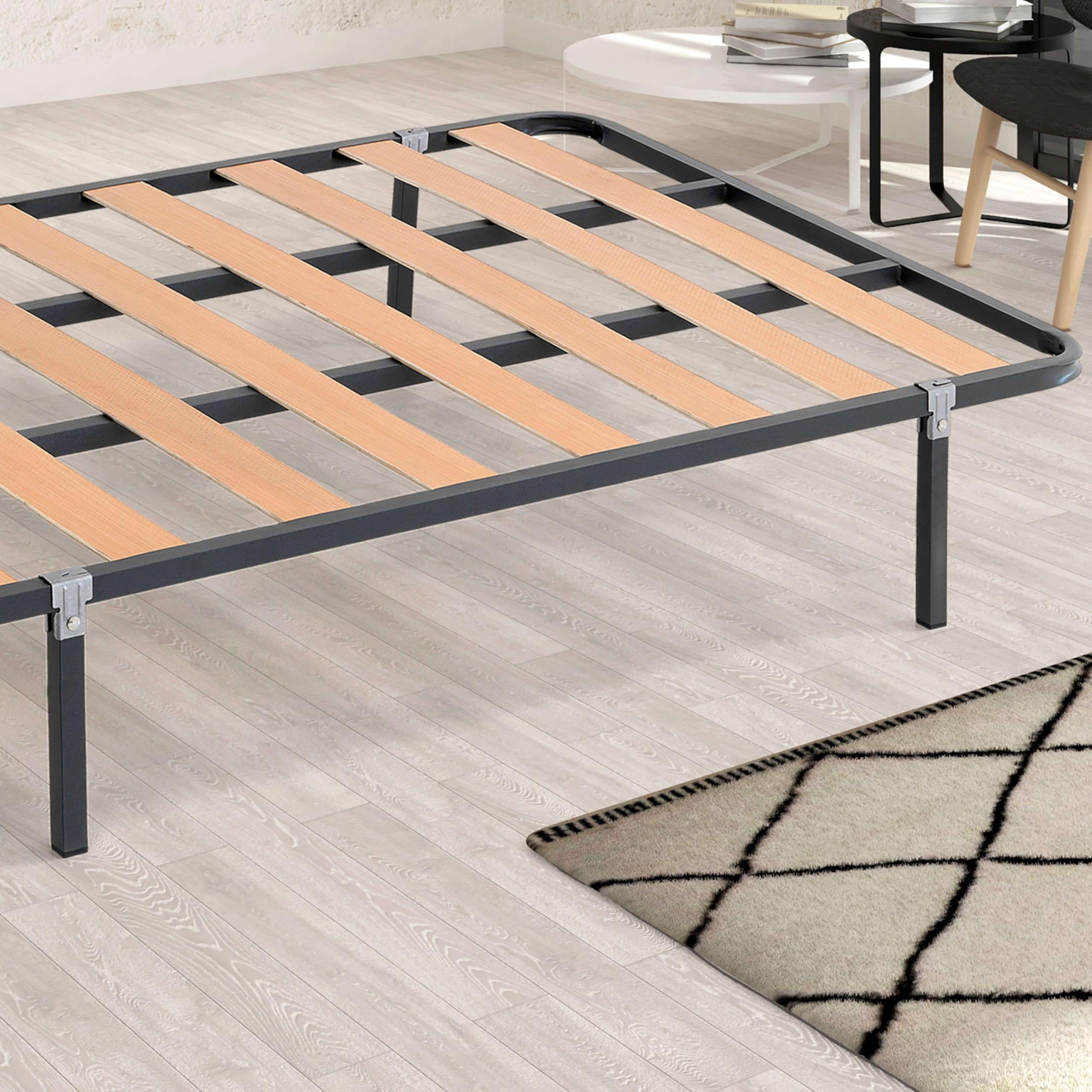 Miroytengo Somier 135x190 cm con 4 Patas - Tubo acerado 30x30 mm, Refuerzo Central, Láminas de Chopo y Pintura Metalizada