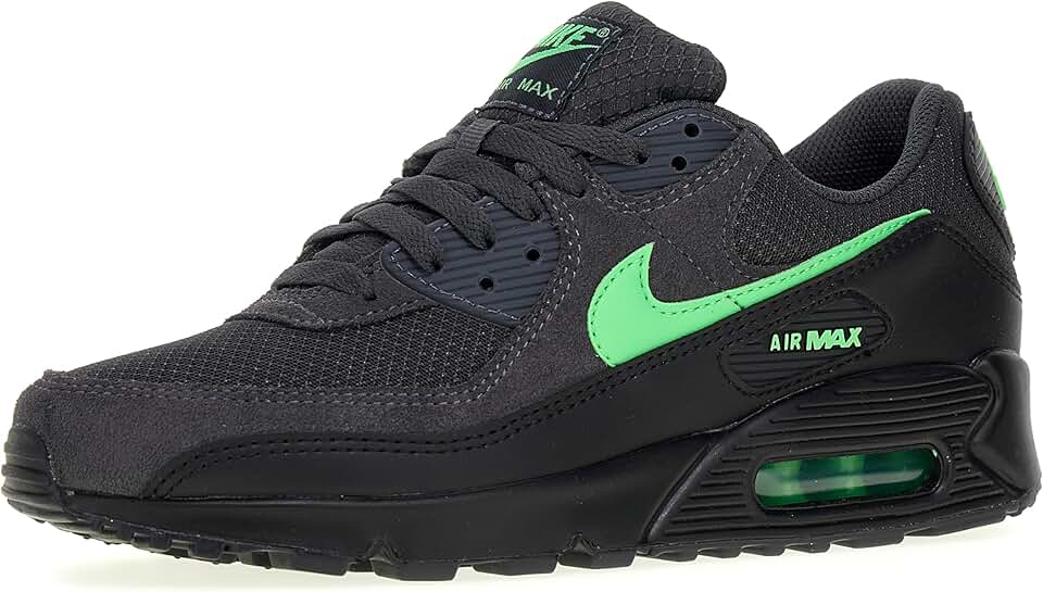 Tênis masculino Air Max 90, Black Strike Green Anthracite, 42