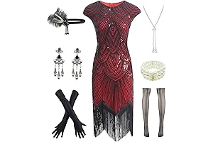 Womens Vintage Sequin Beaded Fringe 1920s Cocktail Party Dress - The Art...