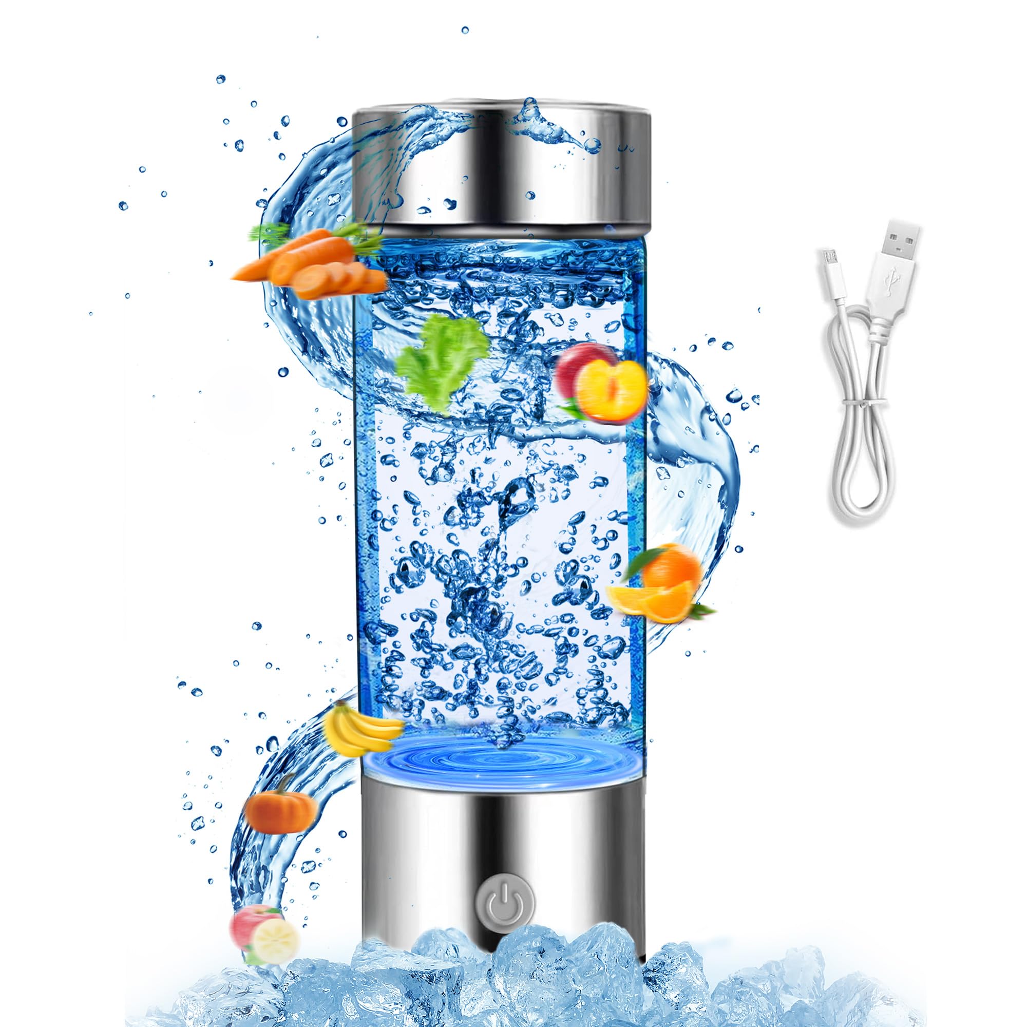 Generatore Acqua Idrogenata Portatile - 450ml, Tecnologia SPE/PEM, Antirughe, Antietà - Foto 12