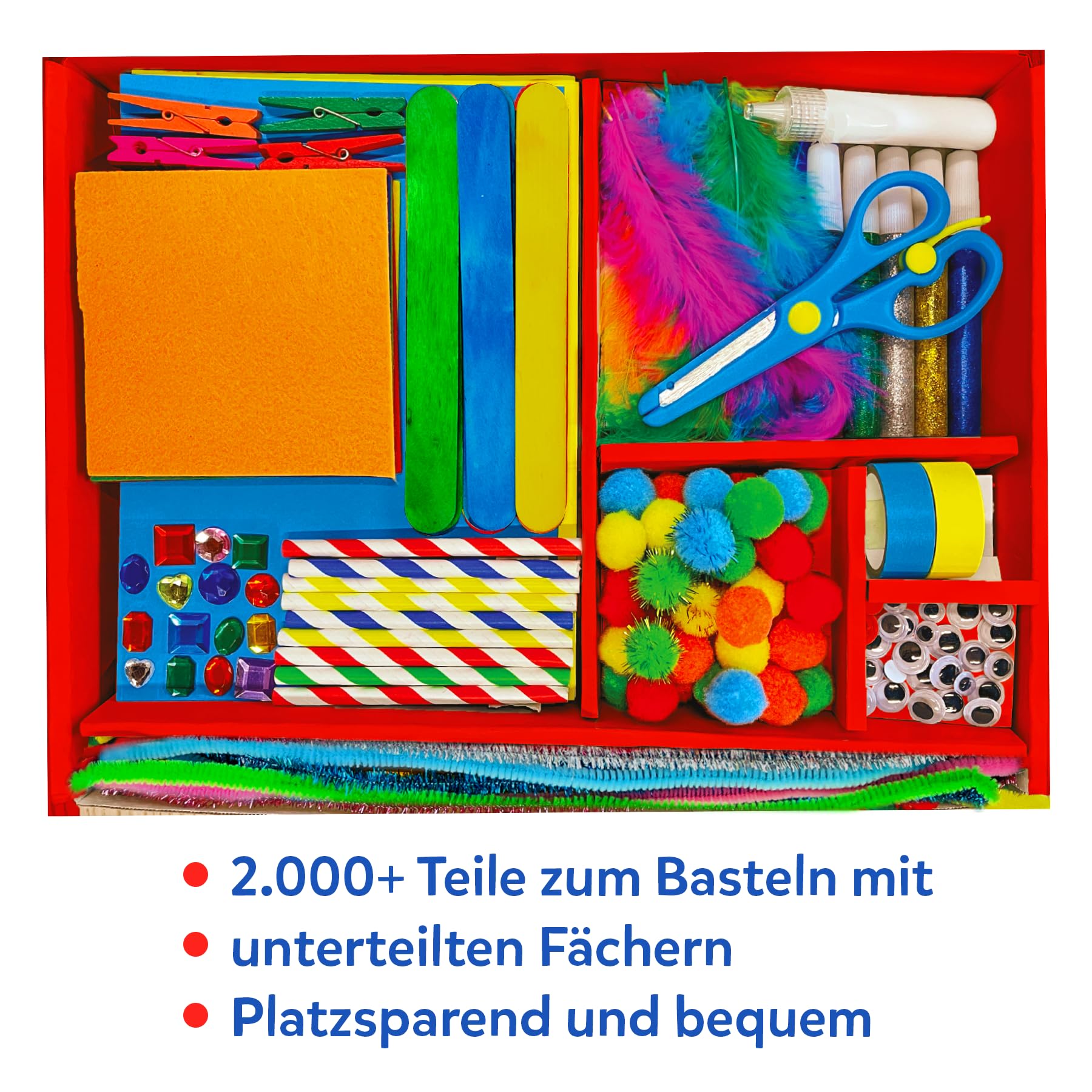 Skillmatics Die ultimative Bastelkiste, 2000+ Teile, Bastelmaterial, kreative Bastelideen zum Selbermachen, Schritt-für-Schritt-Anleitung, Geschenke für Kinder zwischen 6 und 13 Jahren