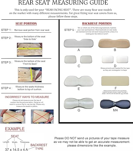 Miniatura 2 de Yamaha G-29 / Drive / YDR "STAPLE ON" Golf Cart Seat Cover With Matching Rear Facing Seat Cover (2 Stripe) Choose From 30 Colors, Custom Golf Cart