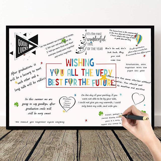 Farewell Party Decoration Large Farewell Card 13.8 x 21.6 inch Jumbo Coworker Goodbye Card Good Luck Office Gaint Greeting Card Guest Poster for Coworker Going Away Party Supplies()