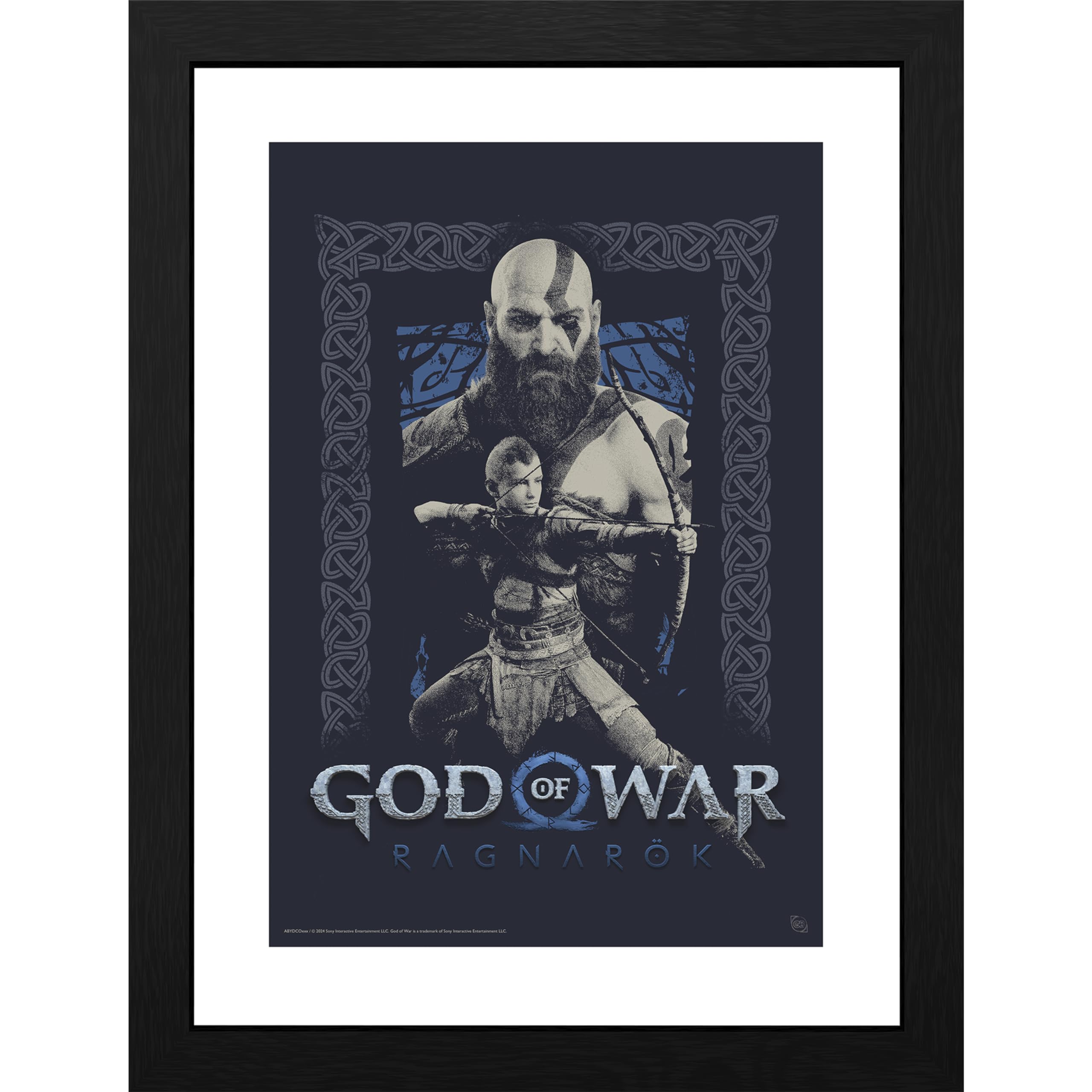GB eye - GOD OF WAR Framed Print Kratos and Atreus (30 x 40 cm)