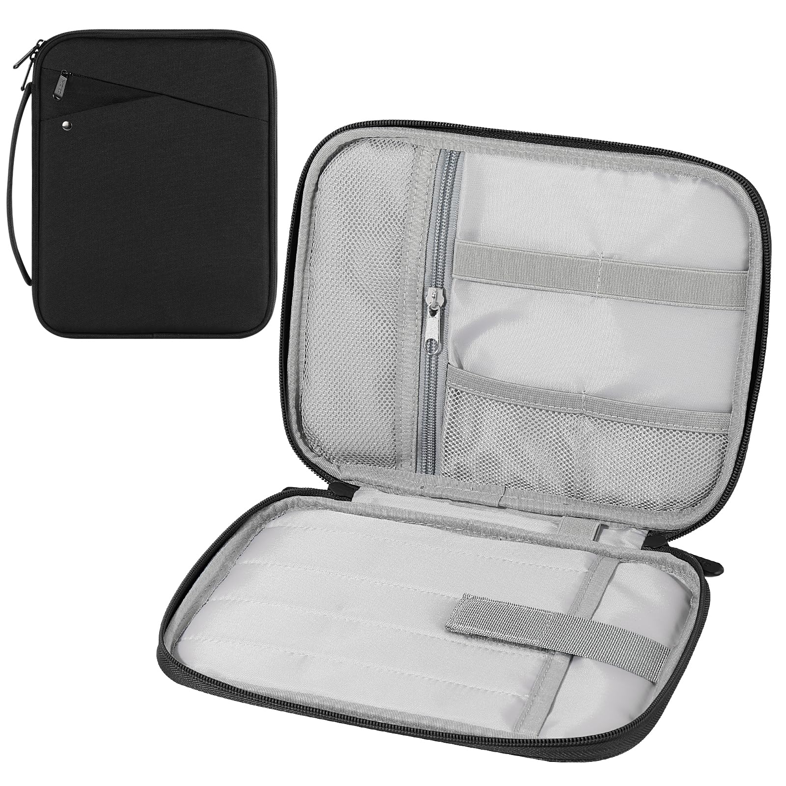 MoKo 9-11 Zoll Tablet-Hülle Tragetasche mit Griff, Gepolsterte schützende Reisetasche für Neue 11 Zoll iPad Air M3 2025, iPad A16 11“, iPad Pro 11 M4, iPad 10/9/8/7th, Tab S9/S8 11, Rosa