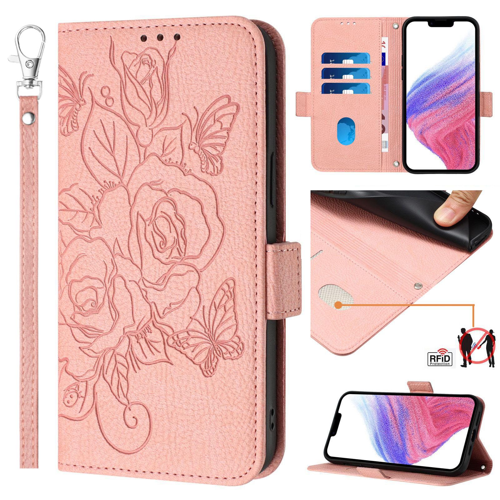 GOKEN Cover Per Oppo A18 4G / Oppo A38 4G, Custodia Flip TPU/PU
