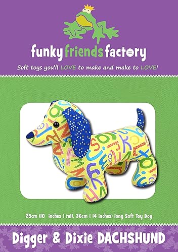 FUNKY FRIENDS FACTORY Digger & Dixie - Patrón de perro salchicha