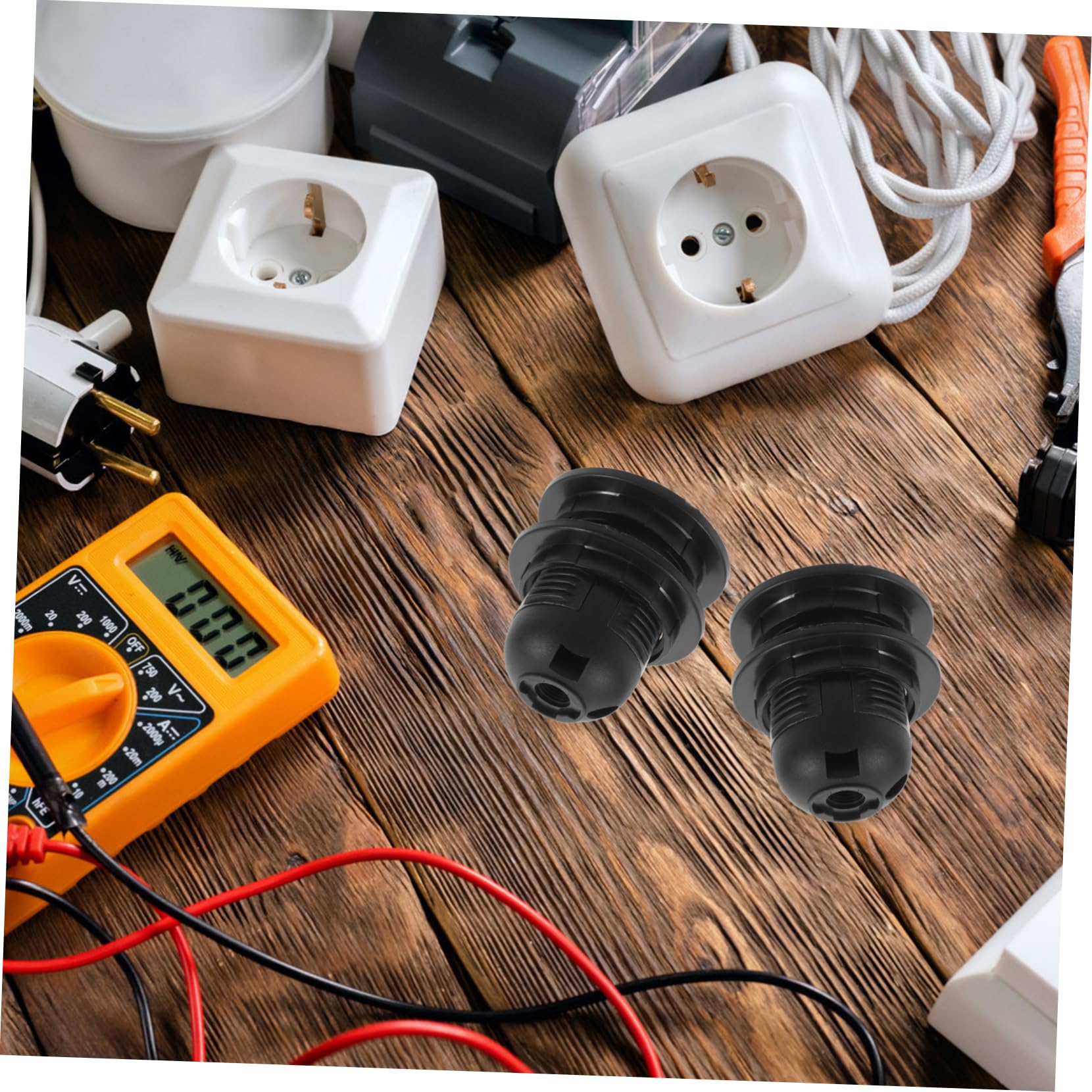 Holibanna 10piezas Portalámparas De Porcelana Portalámparas De Repuesto Casquillo De Rosca Individual Cable Para Bombilla Sin Llave Para Iluminación De Techo