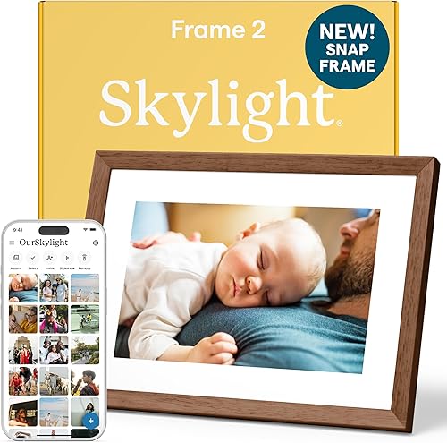 Vista 31 de Skylight Marco de fotos digital, WiFi habilitado con capacidad de carga desde el teléfono, pantalla táctil, marco de fotos digital, regalo 10