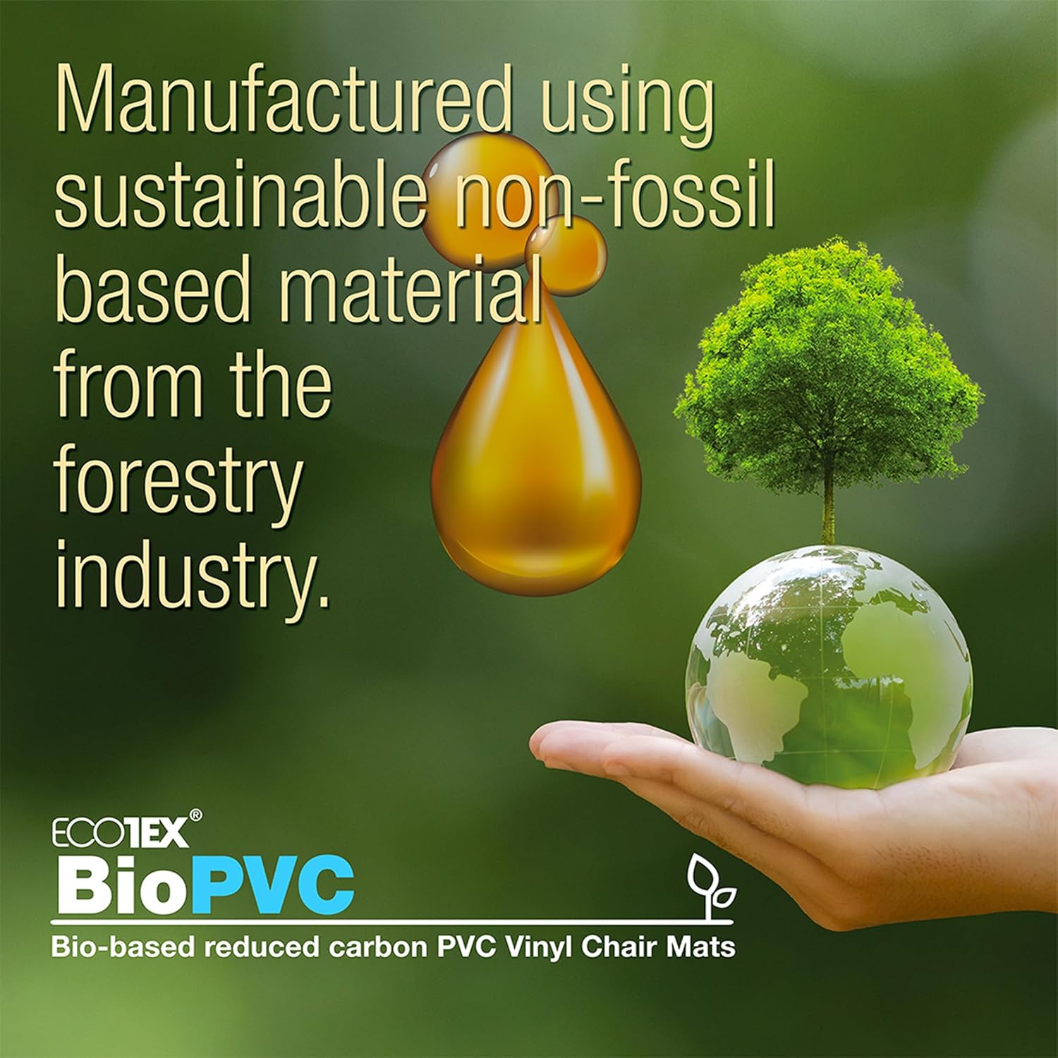 Floortex Ecotex Carpet Chair Mat, 36" x 48", Designed for Low-Pile Carpet, Clear Marvec BioPVC (NRCMFLFG0002)